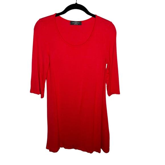 MADE BY JOHNNY / red 3/4 sleeve scoop neck bell sleeve tunic top / S - Picture 1 of 6